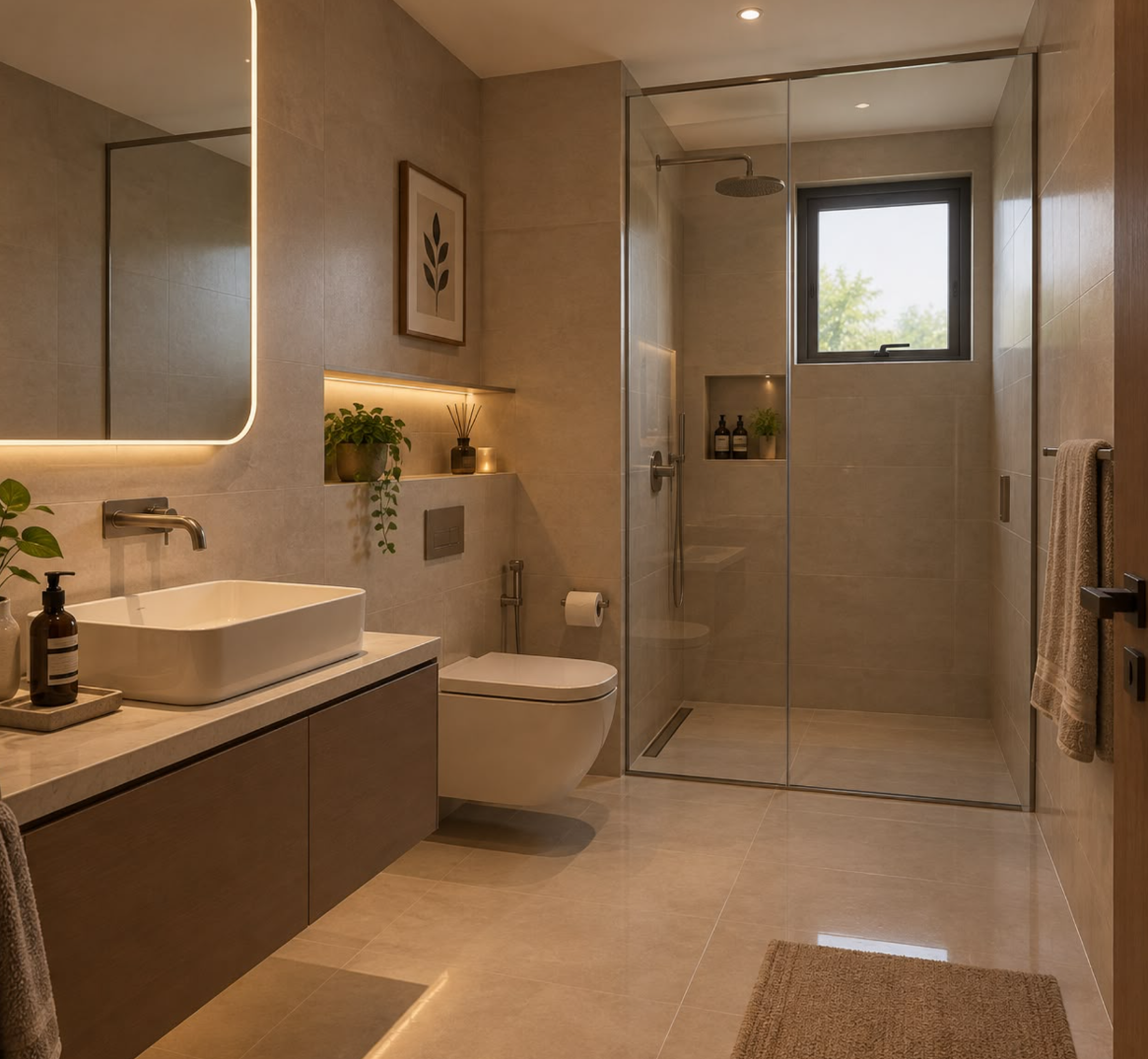 AI bathroom interior output