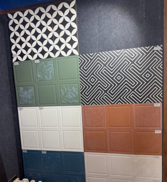 Patterned terracotta samples