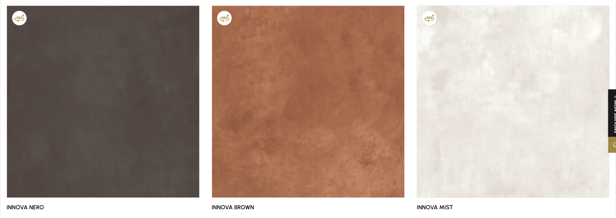 Muted colour tile samples