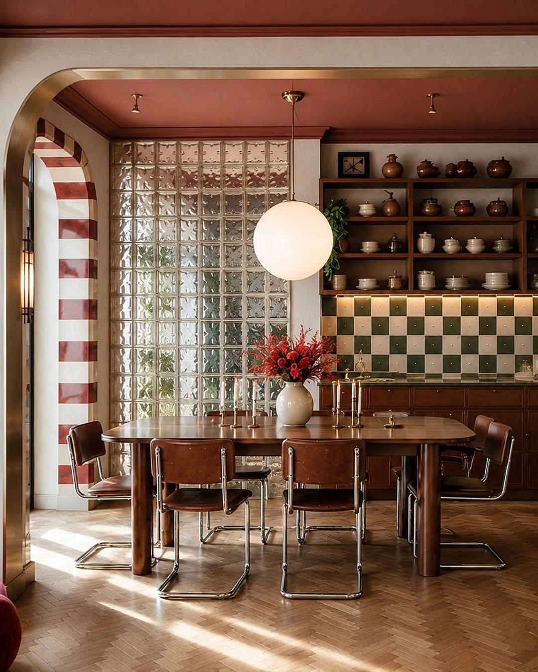 Maximalist dining interior